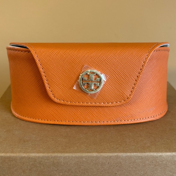 • Tory Burch Orange Sunglass Case • - Picture 1 of 6